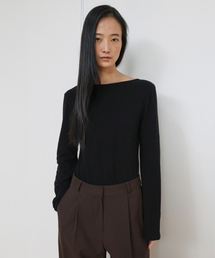 Soft Open-back T-shirt - Black