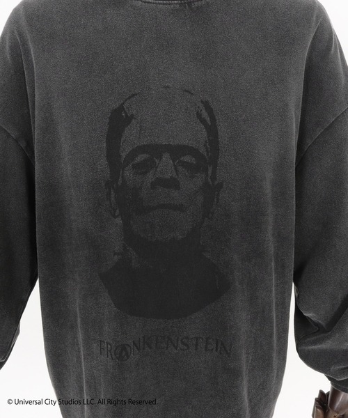 ADAM PATEK（アダムパテック）の「ADAMPATEK/アダムパテック/Frankenstein portrait long sleeve（Tシャツ/カットソー・レディース・ブラック・2）」の2枚目の写真
