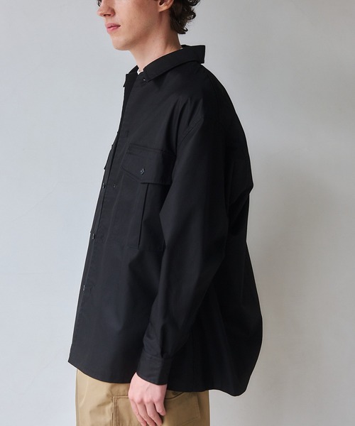 NewAnce(ニュアンス)の「【NewAnce】Work Shirt Jacket / ワークシャツジャケット -オリジナルツイルシリーズ-(シャツ/ブラウス・メンズ・ブラック/ベージュ・M/L)」の7枚目の写真