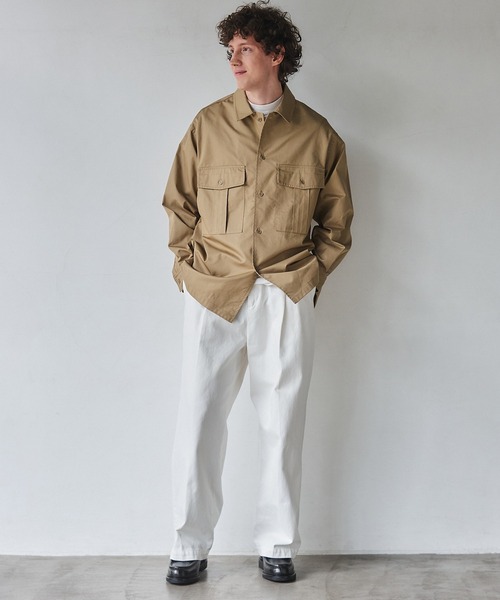 NewAnce(ニュアンス)の「【NewAnce】Work Shirt Jacket / ワークシャツジャケット -オリジナルツイルシリーズ-(シャツ/ブラウス・メンズ・ブラック/ベージュ・M/L)」の16枚目の写真