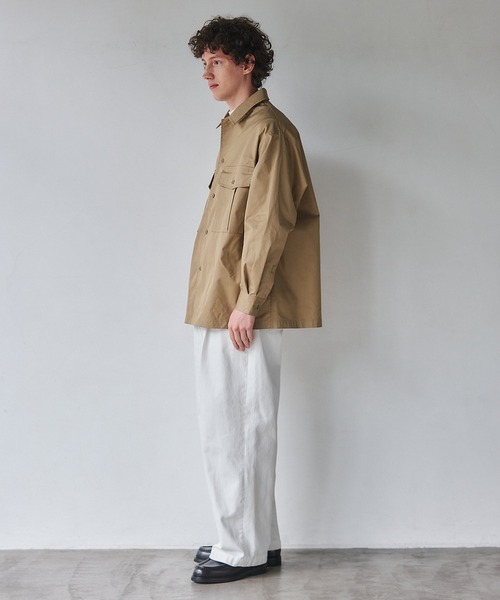 NewAnce(ニュアンス)の「【NewAnce】Work Shirt Jacket / ワークシャツジャケット -オリジナルツイルシリーズ-(シャツ/ブラウス・メンズ・ブラック/ベージュ・M/L)」の15枚目の写真