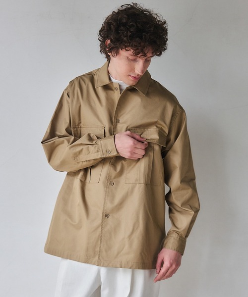 NewAnce(ニュアンス)の「【NewAnce】Work Shirt Jacket / ワークシャツジャケット -オリジナルツイルシリーズ-(シャツ/ブラウス・メンズ・ブラック/ベージュ・M/L)」の12枚目の写真