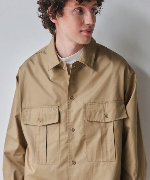 NewAnce(ニュアンス)の「【NewAnce】Work Shirt Jacket / ワークシャツジャケット -オリジナルツイルシリーズ-(シャツ/ブラウス・メンズ・ブラック/ベージュ・M/L)」の8枚目の写真