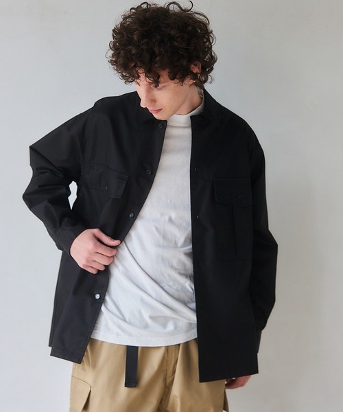 NewAnce(ニュアンス)の「【NewAnce】Work Shirt Jacket / ワークシャツジャケット -オリジナルツイルシリーズ-(シャツ/ブラウス・メンズ・ブラック/ベージュ・M/L)」の5枚目の写真