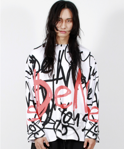 DEMARC(ドゥマーク)の「M STREET GRAFFITI OVERSIZED LONG-SLEEVE T-SHIRT(Tシャツ/カットソー・メンズ・その他・MEDIUM/LARGE)」の3枚目の写真