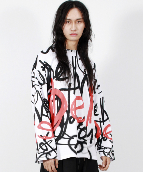 DEMARC(ドゥマーク)の「M STREET GRAFFITI OVERSIZED LONG-SLEEVE T-SHIRT(Tシャツ/カットソー・メンズ・その他・MEDIUM/LARGE)」の10枚目の写真