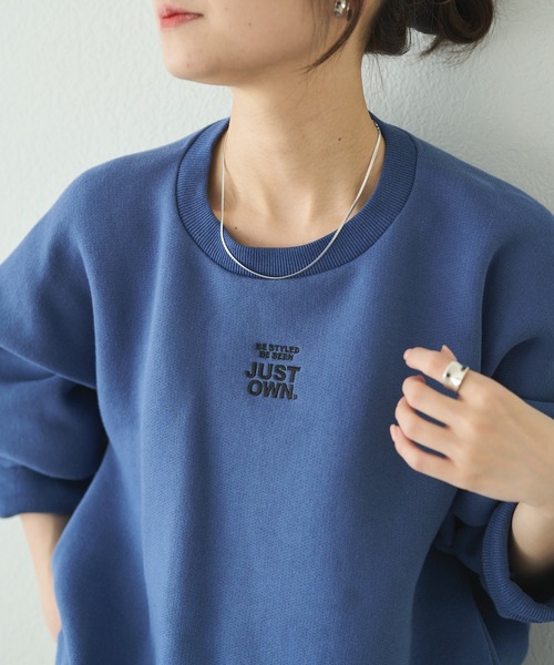 PUAL CE CIN（ピュアルセシン）の「裏ボア刺繍スウェット（スウェット・レディース・オートミール/ブルー/グレー・FREE）」の18枚目の写真