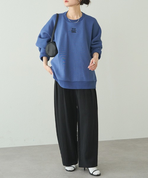 PUAL CE CIN（ピュアルセシン）の「裏ボア刺繍スウェット（スウェット・レディース・オートミール/ブルー/グレー・FREE）」の22枚目の写真