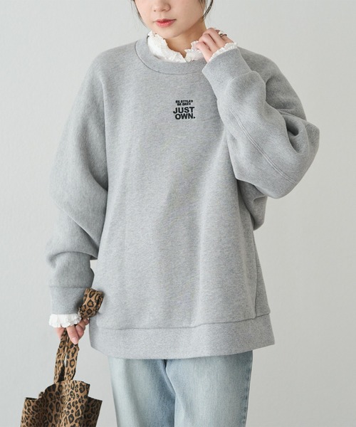 PUAL CE CIN（ピュアルセシン）の「裏ボア刺繍スウェット（スウェット・レディース・オートミール/ブルー/グレー・FREE）」の12枚目の写真