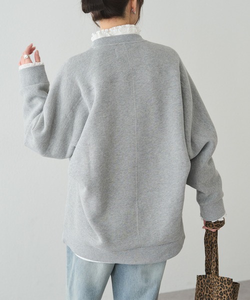 PUAL CE CIN（ピュアルセシン）の「裏ボア刺繍スウェット（スウェット・レディース・オートミール/ブルー/グレー・FREE）」の14枚目の写真