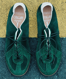 WETHEROAD（ウィーザロード）の「WTRD3124 Arthur Suede Washing German Army Sneakers Green（スニーカー）」