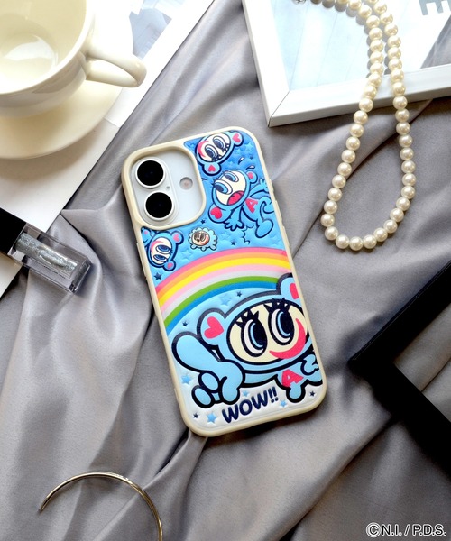 ANGEL BLUE（エンジェルブルー）の「iPhone17 ケース iPhone16 iPhone15 14 13 ケース エンジェルブルー「ぷくぷく背面ケース」 ナカムラくん（スマホケース/カバー・レディース・ブルー系その他・iPhone 16/iPhone 13/14/15/iPhone 17）」の4枚目の写真