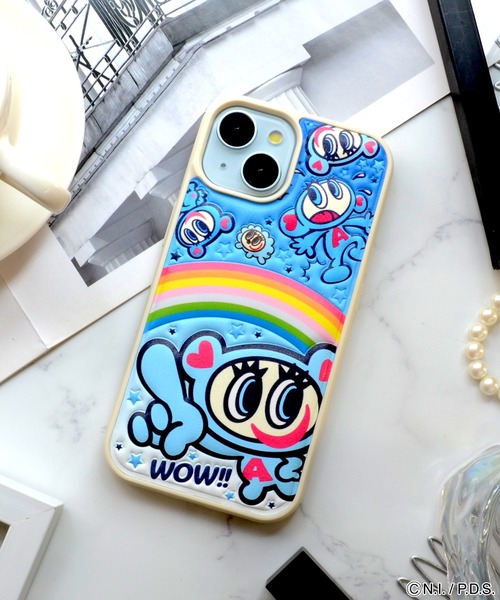 ANGEL BLUE（エンジェルブルー）の「iPhone17 ケース iPhone16 iPhone15 14 13 ケース エンジェルブルー「ぷくぷく背面ケース」 ナカムラくん（スマホケース/カバー・レディース・ブルー系その他・iPhone 16/iPhone 13/14/15/iPhone 17）」の3枚目の写真