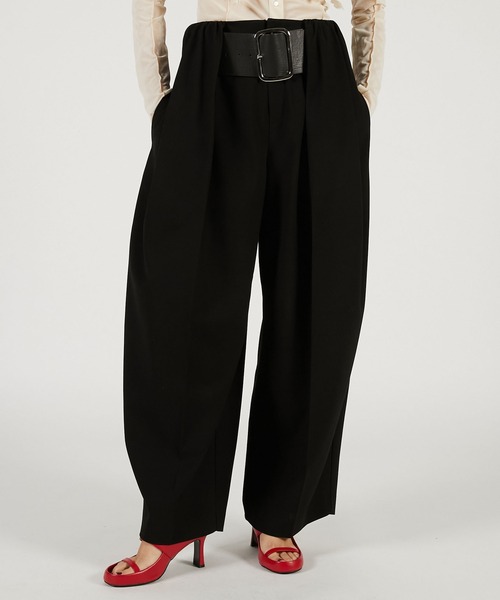 PRANK PROJECT（プランクプロジェクト）の「【2026Spring Pre-Order】ハイウエストベルトタックパンツ / High-Waist Belted Tuck Pants（スラックス・レディース・ブラック/アイボリー/カーキ・34/36/38）」の11枚目の写真