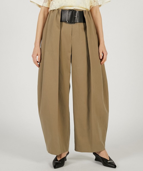 PRANK PROJECT（プランクプロジェクト）の「【2026Spring Pre-Order】ハイウエストベルトタックパンツ / High-Waist Belted Tuck Pants（スラックス・レディース・ブラック/アイボリー/カーキ・34/36/38）」の15枚目の写真