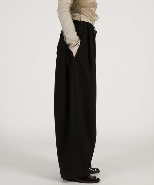 PRANK PROJECT（プランクプロジェクト）の「【2026Spring Pre-Order】ハイウエストベルトタックパンツ / High-Waist Belted Tuck Pants（スラックス・レディース・ブラック/アイボリー/カーキ・34/36/38）」の14枚目の写真