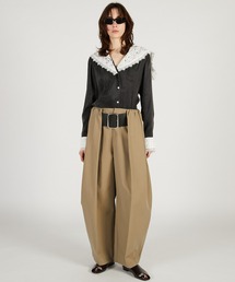 PRANK PROJECT（プランクプロジェクト）の「【Pre-Order】ハイウエストベルトタックパンツ / High-Waist Belted Tuck Pants（スラックス）」