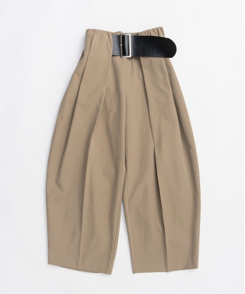 PRANK PROJECT（プランクプロジェクト）の「【2026Spring Pre-Order】ハイウエストベルトタックパンツ / High-Waist Belted Tuck Pants（スラックス・レディース・ブラック/アイボリー/カーキ・34/36/38）」の16枚目の写真