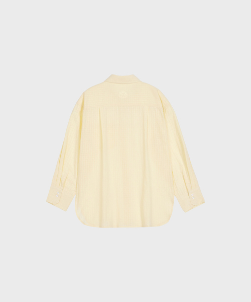 ALKI ALKA(アルキアルカ)の「Loose-Fit Check Shirt (Butter)(シャツ/ブラウス・レディース・イエロー・FREE)」の2枚目の写真