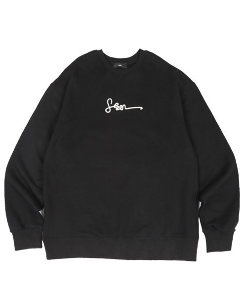 Monkey Flower(モンキーフラワー)の「共用ロゴ刺繍ルーズフィットスウェットシャツ/SS2WMT02U BLACK(スウェット・メンズ・その他・FREE)」の1枚目の写真