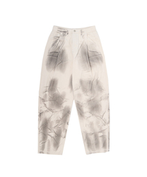 KATRINA K（カトリーナケイ）の「Black painted white wide denim pants（デニムパンツ）」