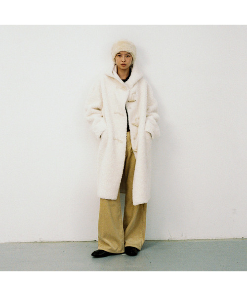 hunch(ハンチ)の「Hooded Duffel Long Coat (2color)(チェスターコート・レディース・スカイブルー/アイボリー・FREE)」の1枚目の写真