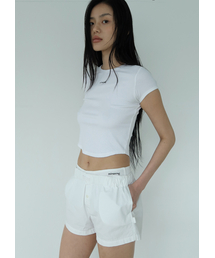 MINA SONG（ミナソン）の「ESSENTIAL MICRO SHORTS - WHITE（その他パンツ）」
