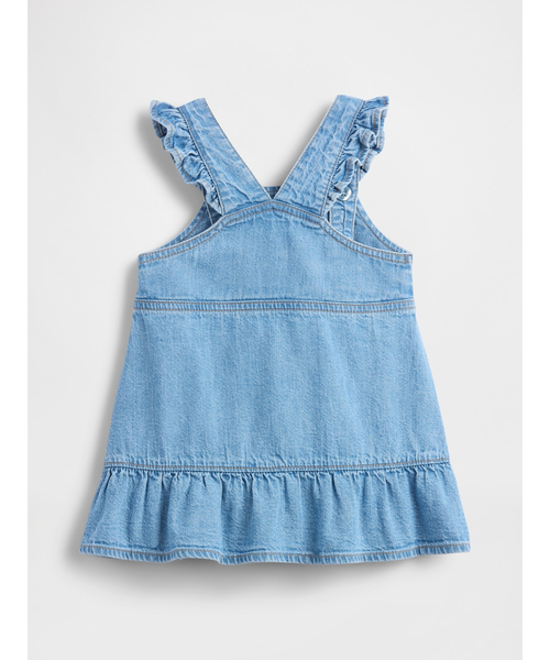 GAP(ギャップ)の「デニム チェリー ワンピース コーデセット (ベビー)(ロンパース・キッズ・インディゴブルー・70cm/80cm/90cm/60cm)」の2枚目の写真