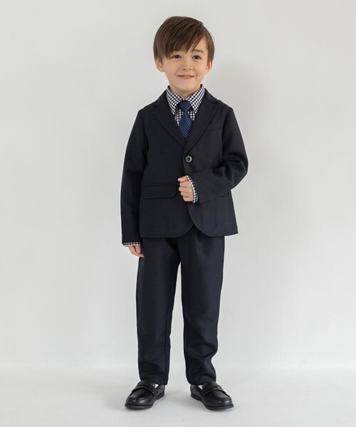 セール】【フォーマル3点セット】ネイビージャケット+ロングパンツ+