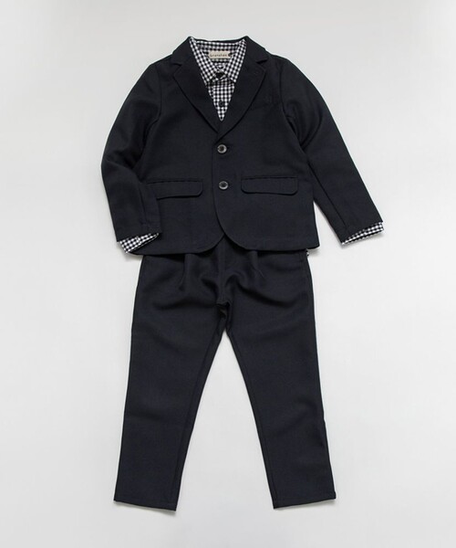 セール】【フォーマル3点セット】ネイビージャケット+ロングパンツ+