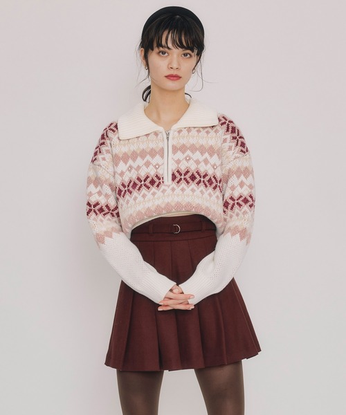 REDYAZEL（レディアゼル）の「ビジューノルディックデザインニットプルオーバー（ニット/セーター・レディース・レッド/ホワイト/ブルー・FREE）」の20枚目の写真