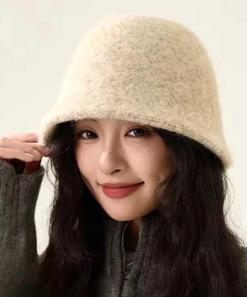 ammy.（エイミードット）の「【 ammy. / エイミードット 】 ウール混 バケットハット（ハット・レディース・グレー/ナチュラル/ブラック/ベージュ/ブラウン・FREE）」の4枚目の写真