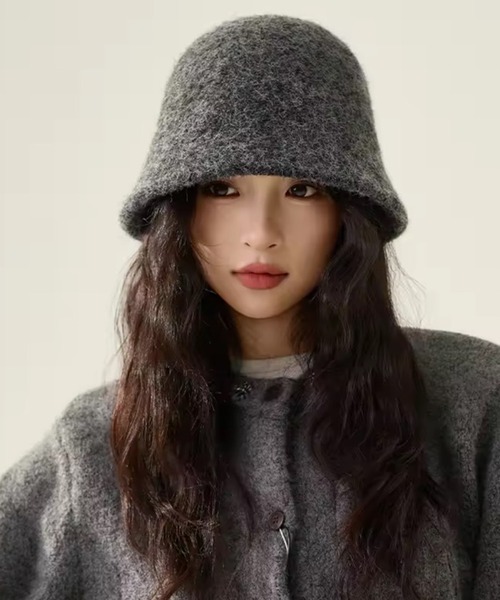 ammy.（エイミードット）の「【 ammy. / エイミードット 】 ウール混 バケットハット（ハット・レディース・グレー/ナチュラル/ブラック/ベージュ/ブラウン・FREE）」の2枚目の写真