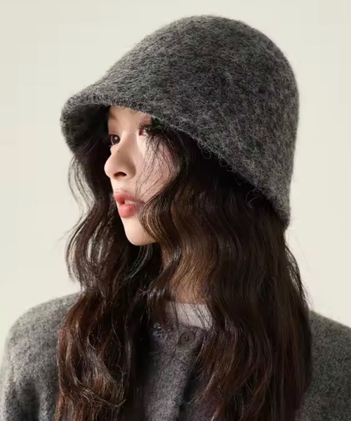 ammy.（エイミードット）の「【 ammy. / エイミードット 】 ウール混 バケットハット（ハット・レディース・グレー/ナチュラル/ブラック/ベージュ/ブラウン・FREE）」の6枚目の写真