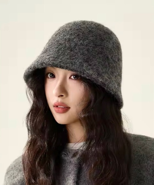 ammy.（エイミードット）の「【 ammy. / エイミードット 】 ウール混 バケットハット（ハット・レディース・グレー/ナチュラル/ブラック/ベージュ/ブラウン・FREE）」の9枚目の写真
