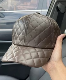 ampm（エーエムピーエム）の「キルティングレザーライクキャップ（キャップ）」