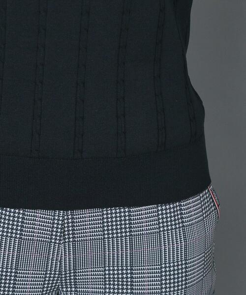 adabat（アダバット）の「【ADABAT NAVY】ケーブルストライプ半袖モックニット（ニット/セーター・レディース・ネイビー・38/40/42）」の12枚目の写真