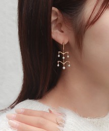 NOIR DE POUPEE ダイヤモンドピアス NOIR DE POUPEE（ノワールドプーペ） ピアス silver925 Quiet Shine