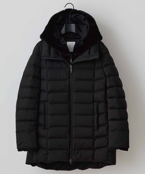 YOSOOU（ヨソオウ）の「【YOSOOU/ヨソオウ】2way Fur Liner Hood Coat/2ｗayファーライナーフードコート（ダウンジャケット/コート・レディース・キナリ/ブラック・2/3）」の12枚目の写真