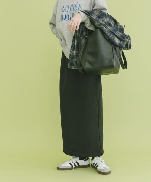 ITEMS URBANRESEARCH（アイテムズ アーバンリサーチ）の「ダンボールタイトスカート（スカート・レディース・ブラック/グレー/ブラウン・FREE）」の2枚目の写真