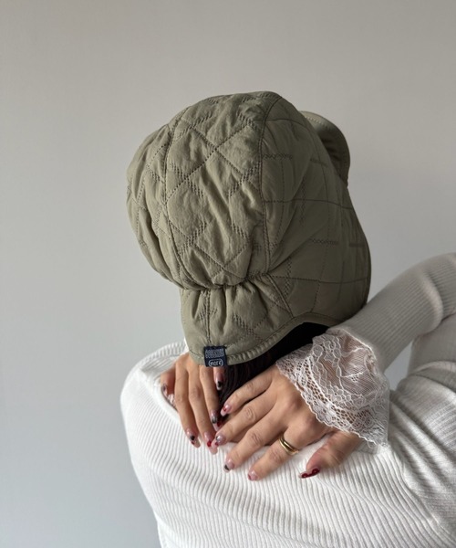 SANSeLF（サンセルフ）の「【SANSeLF】 キルティングフライングキャップ saa25a236（キャップ・レディース・カーキ・FREE）」の9枚目の写真