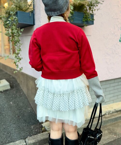 w closet（ダブルクローゼット）の「ドットチュールミニキャミワンピ（シャツ/ブラウス・レディース・ブラウン/オフホワイト/ブラック・FREE）」の6枚目の写真