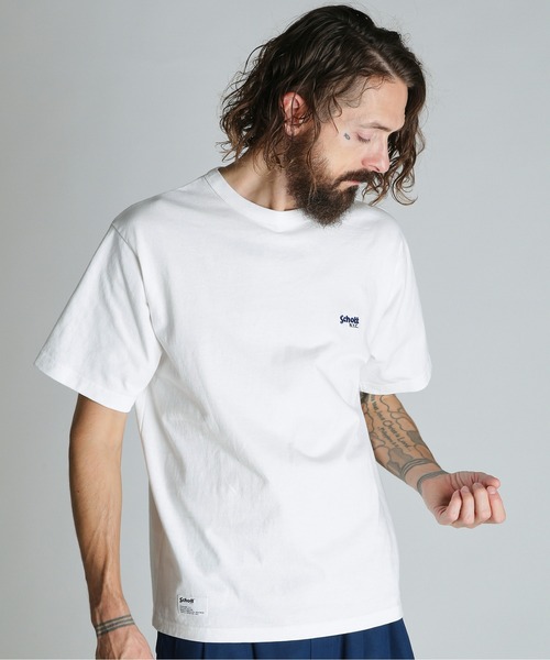 Schott（ショット）の「Schott/ショット/FLYER T-SHIRT/フライヤー Tシャツ（Tシャツ/カットソー・メンズ・ダークグリーン/ブラック/ホワイト・2XL/XL/L/M）」の5枚目の写真