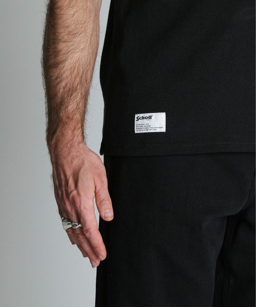 Schott（ショット）の「Schott/ショット/FLYER T-SHIRT/フライヤー Tシャツ（Tシャツ/カットソー・メンズ・ダークグリーン/ブラック/ホワイト・2XL/XL/L/M）」の14枚目の写真