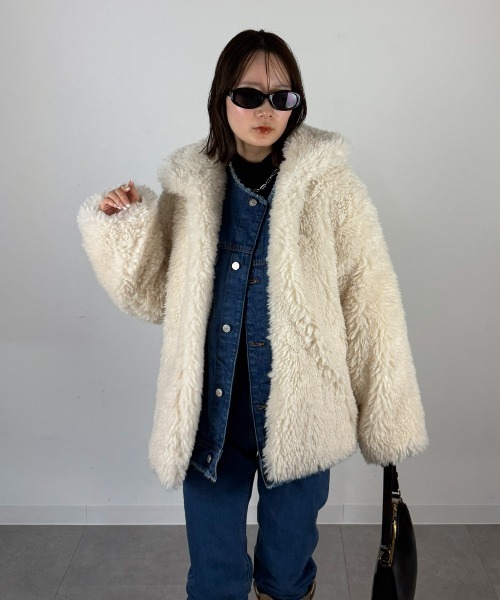 セール】ノーカラーBIGデニムジャケット（デニムジャケット