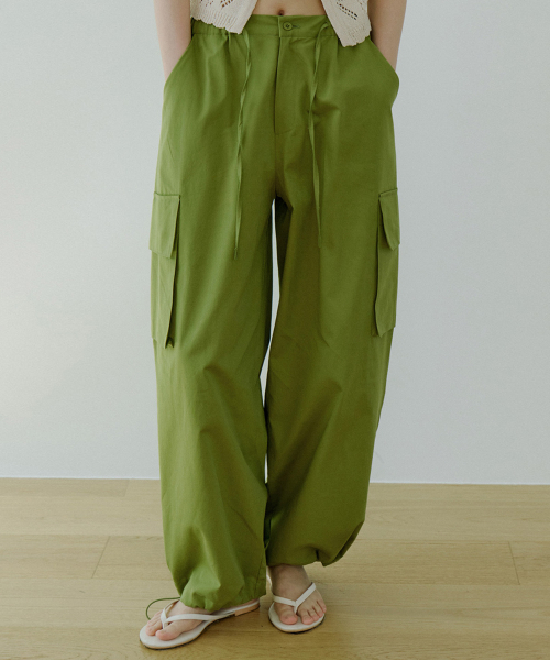 WOI カーゴストリングパンツ オリーブ