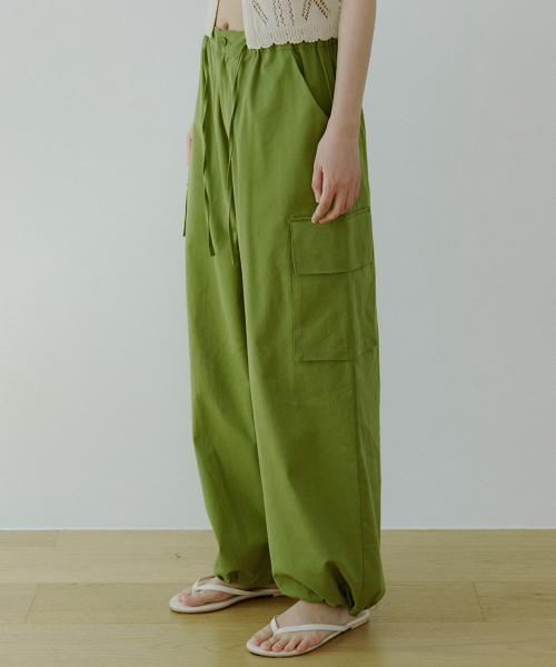 WOI カーゴストリングパンツ オリーブ