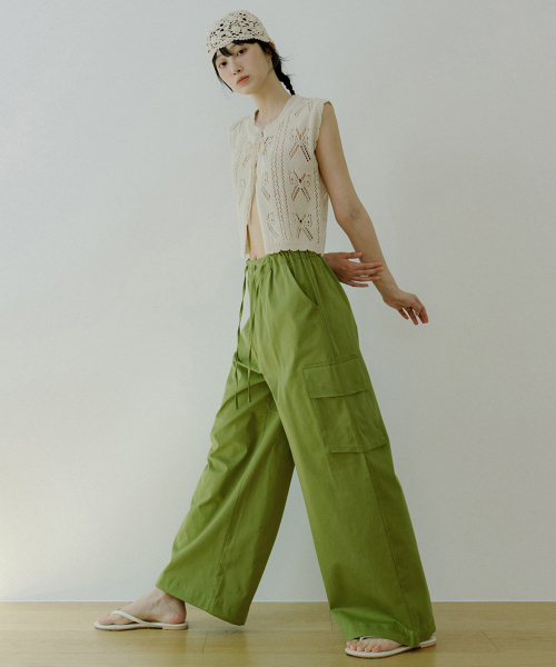 WOI カーゴストリングパンツ オリーブ
