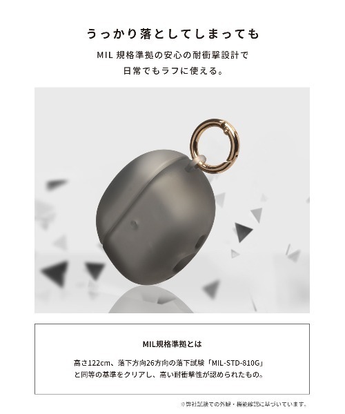 salisty(サリスティ)の「AirPods Pro(第2/1世代) 専用 salisty(サリスティ) クリアカラー 耐衝撃 ケース(ヘッドフォン/イヤホン・レディース・グレイッシュベージュ/クリア/クリアブラック・B)」の12枚目の写真