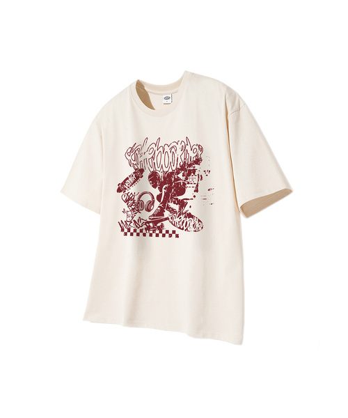 VENHIT(ベンヒット)の「firepunk クールコットン半袖(Tシャツ/カットソー・レディース・ホワイト/カーキ/クリーム/ブラック・LARGE/MEDIUM/SMALL/X-LARGE)」の3枚目の写真
